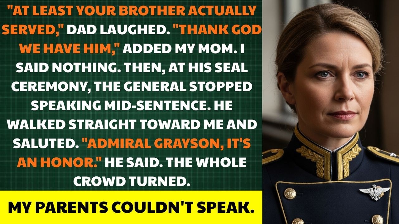 My Parents Mocked Me at My Brother’s SEAL Ceremony — Then the General Revealed My Rank.