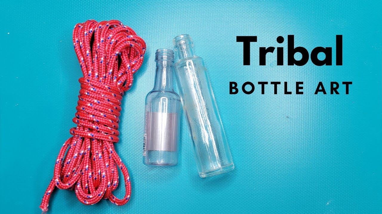 Bottle art/altered bottle/Wine bottle craft/bottle decoration/art and craft/CreativeCat