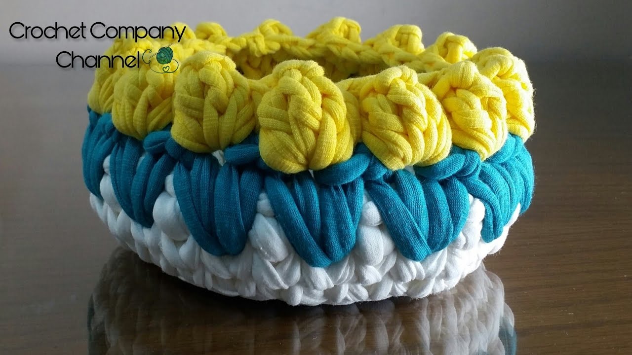 كروشيه باسكت الزهور بخيط الكليم  _ Crochet Flower Basket #صحبه_الكروشيه