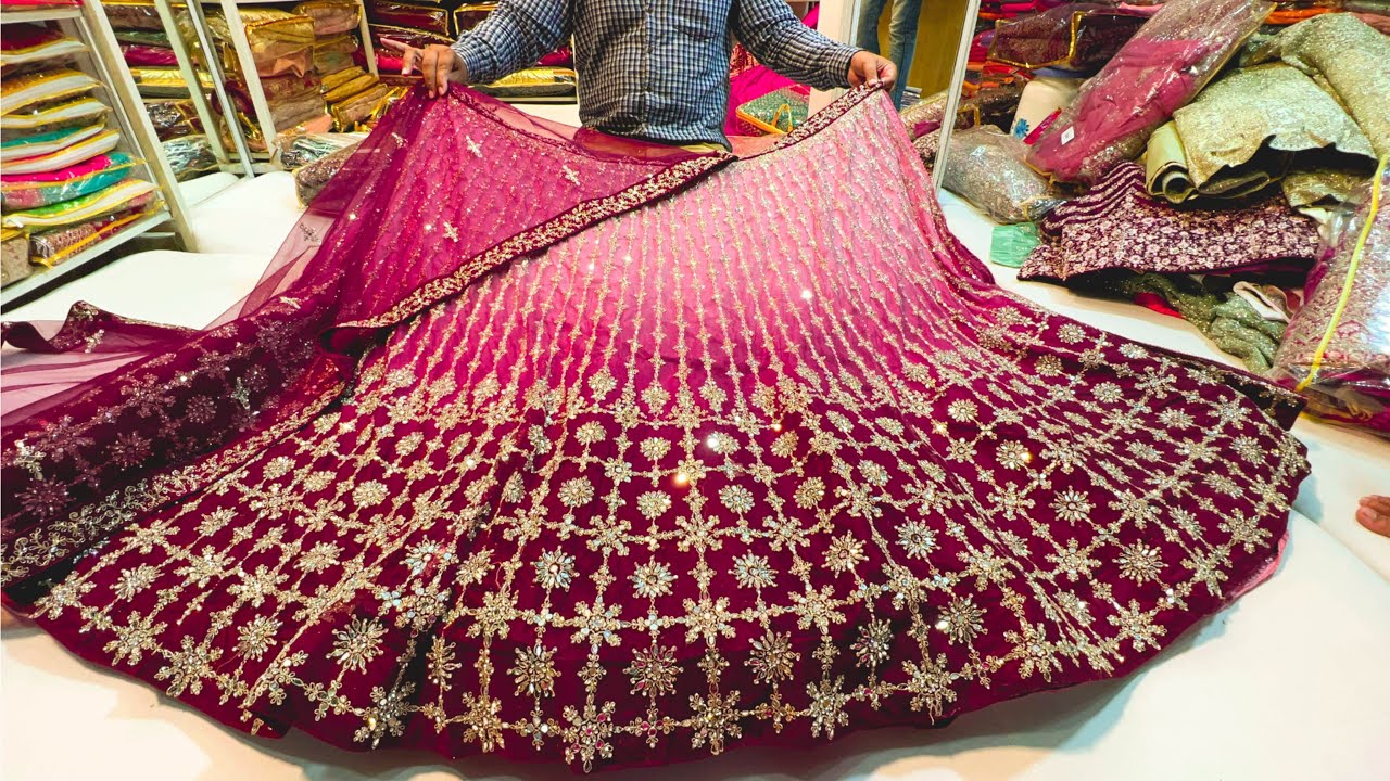 chickpet Bangalore wholesale bridal lehangas|| Single piece courier available