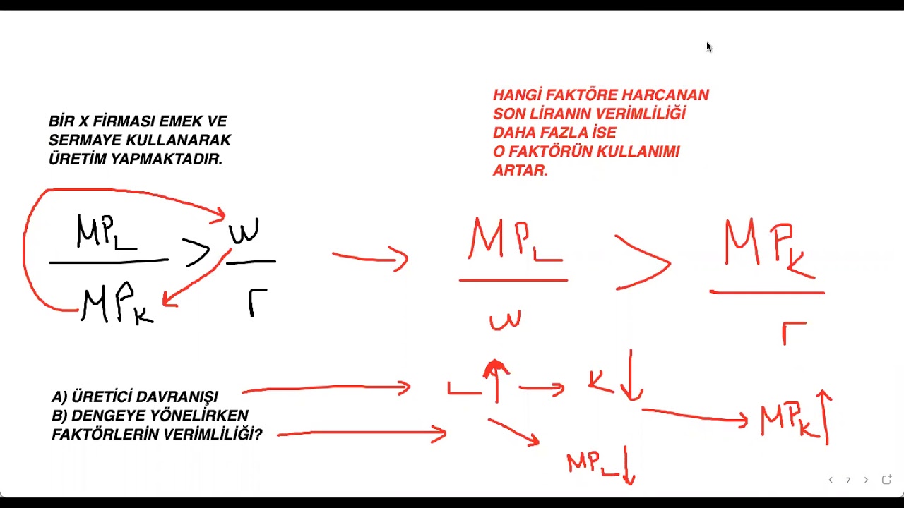 Mikro İktisat Ders 52: Üretici Dengesi Soru Kalıpları