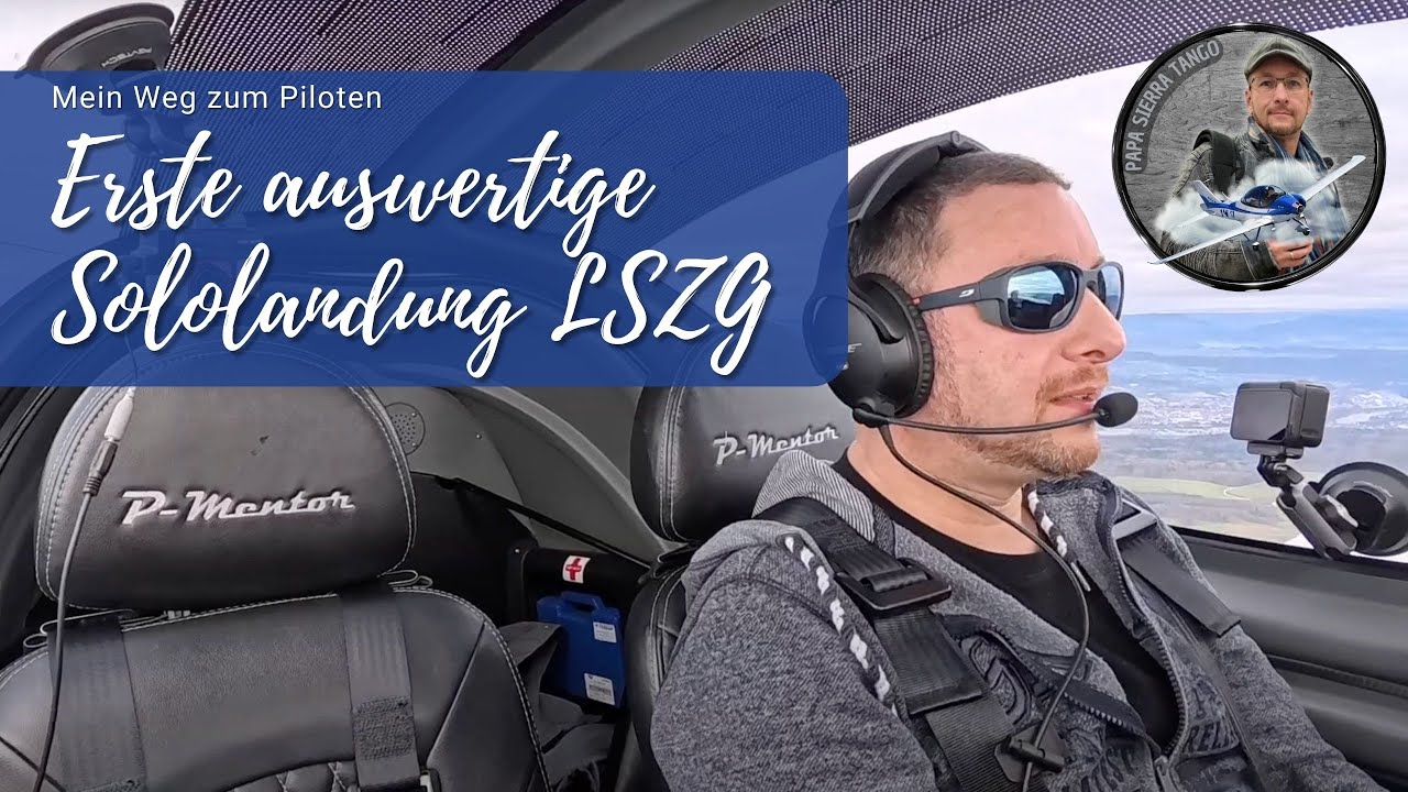 Erster externer Soloflug mit Landung in Grenchen