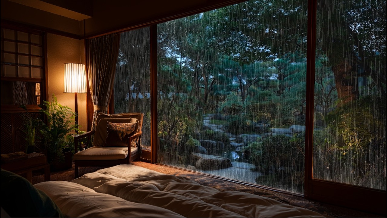 Night Forest Rain Sounds for Sleeping | Relaxing ASMR, White Noise 🌧️