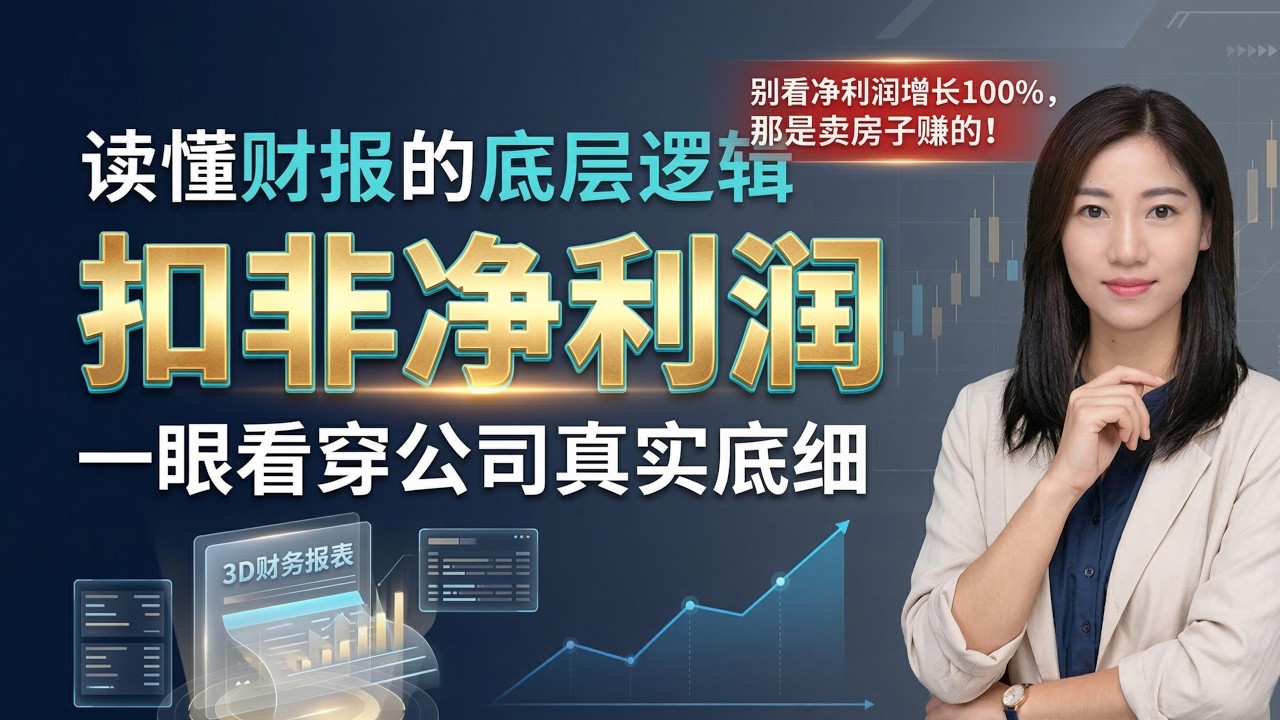 扣非淨利： 別看淨利成長100%，那是賣房子賺的，扣非才是照妖鏡！