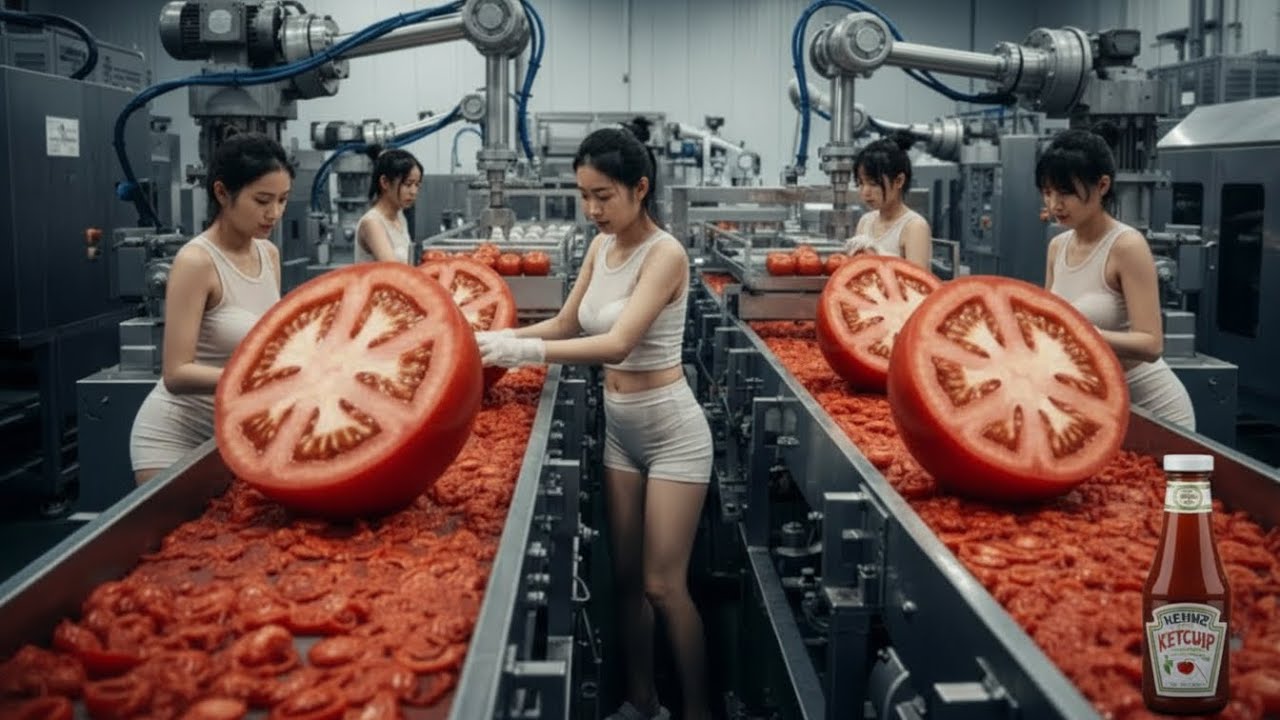From Fresh Tomatoes to Ketchup | How Ketchup Is Made in Factory
