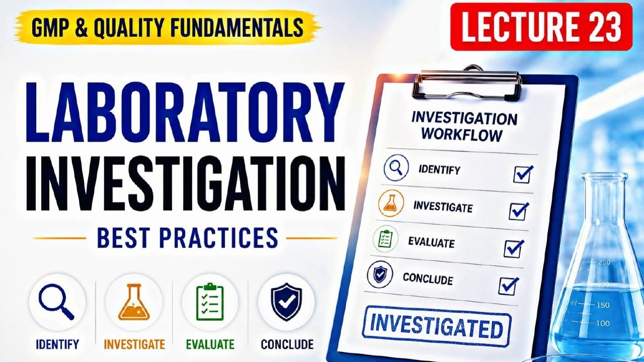 Out of Specification (OOS) Investigations in GMP | Complete Guide (Lecture 23)