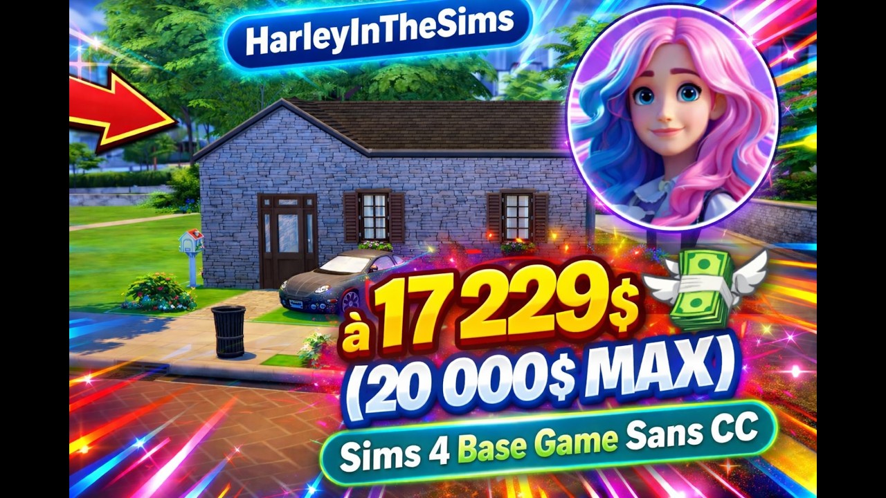 Créer une maison avec 20 000$ 💸… Mission réussie ? 👀 | Stop Motion | Sims 4 Base Game