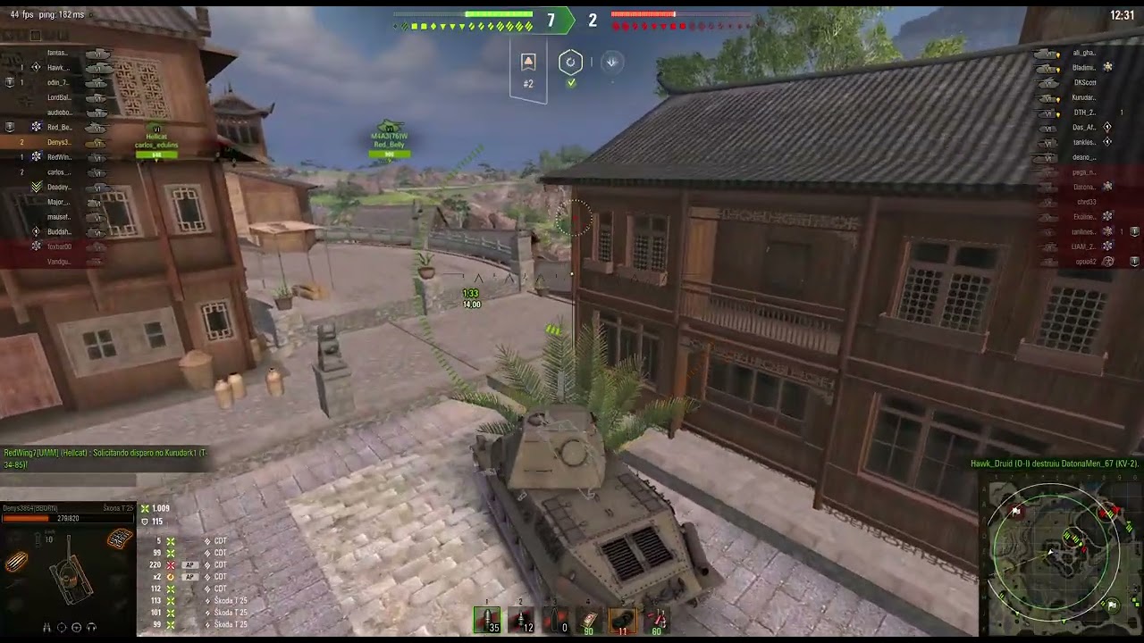 World of Tanks Skoda T 25 - 3 mortes 1715 dano