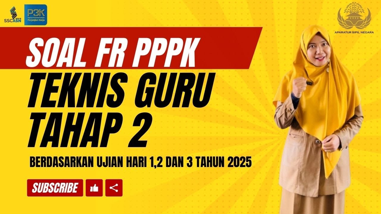 SOAL FR  PPPK TEKNIS GURU TAHAP 2 PART 1| REKAMAN LIVE 24 APRIL 2025