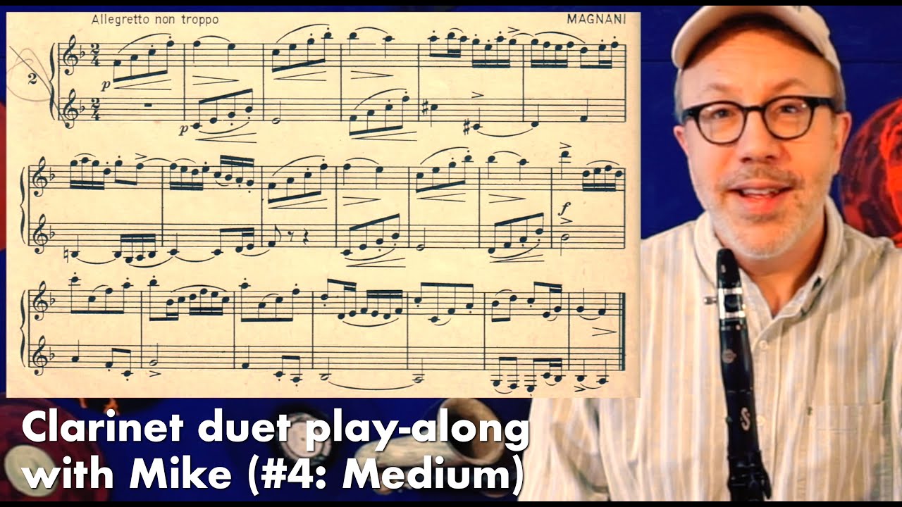 Clarinet duet play-along with Mike (#4: Medium)
