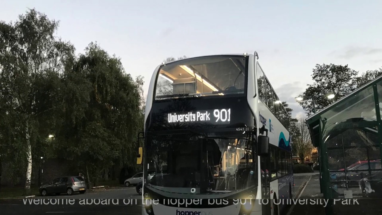 Hopper bus 901 from Sutton Bonington to University Park (Library Road) night version || YY67HD_