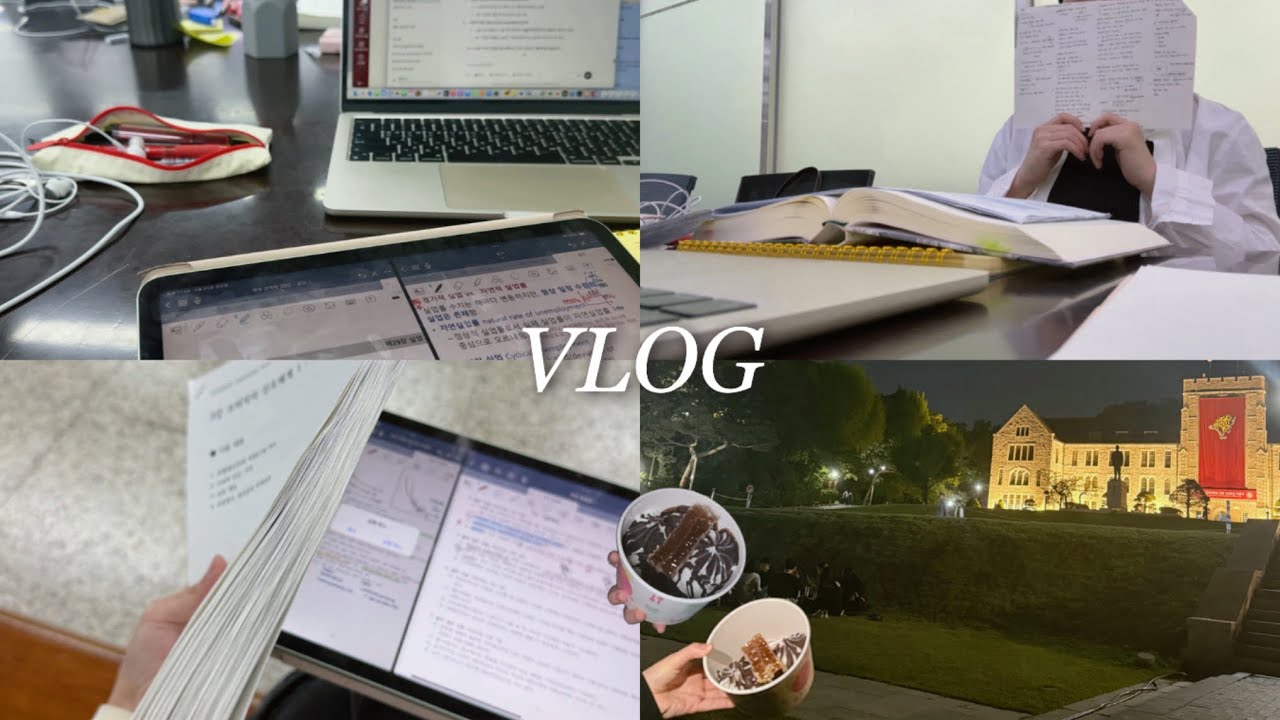 돌아온 5전공 대학생의 시험기간 브이로그 | 재수강 과목 중간고사에서 1등하기🏅| study vlog