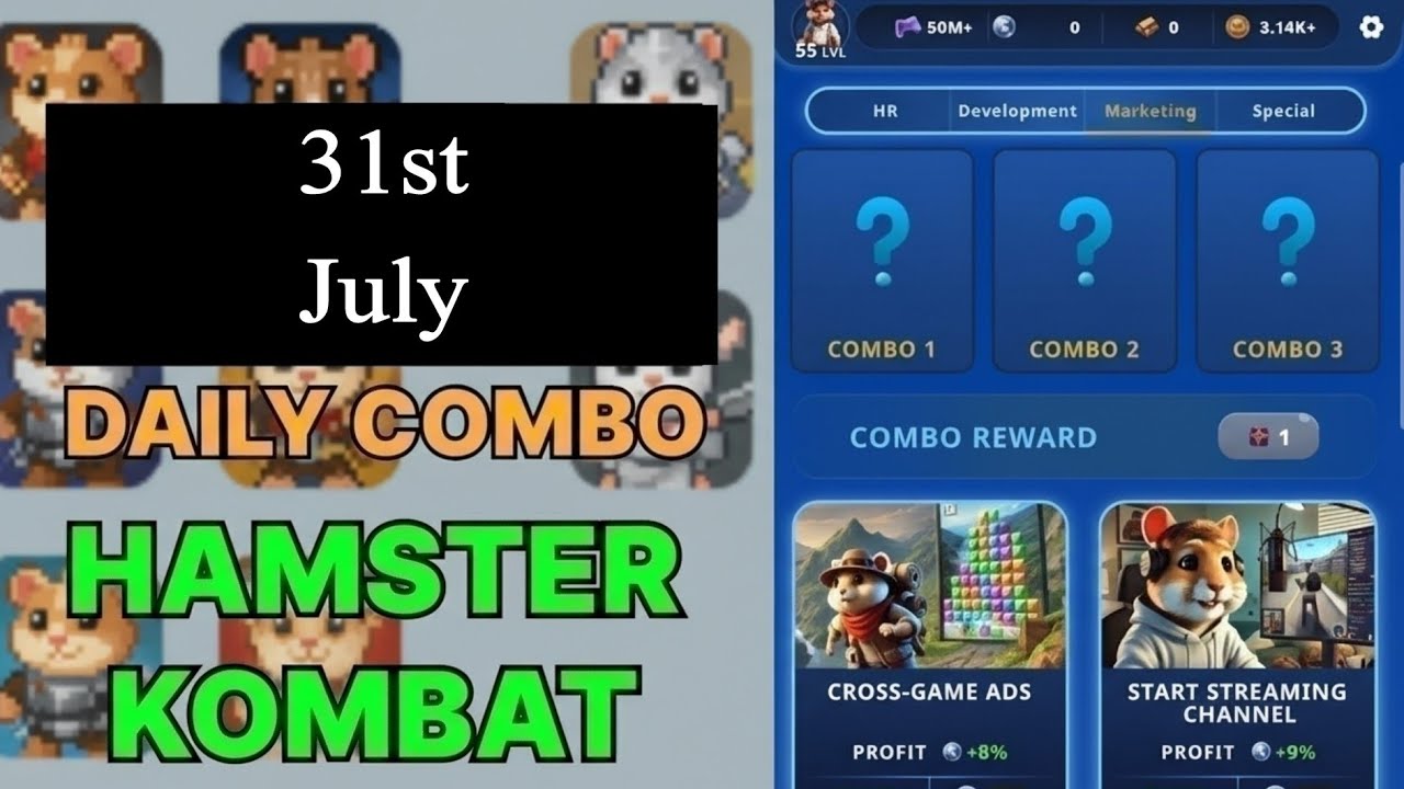 Hamster Kombat Daily Combo | Hamster Kombat Daily Combo Today July 31 | Hamster Kombat Combo