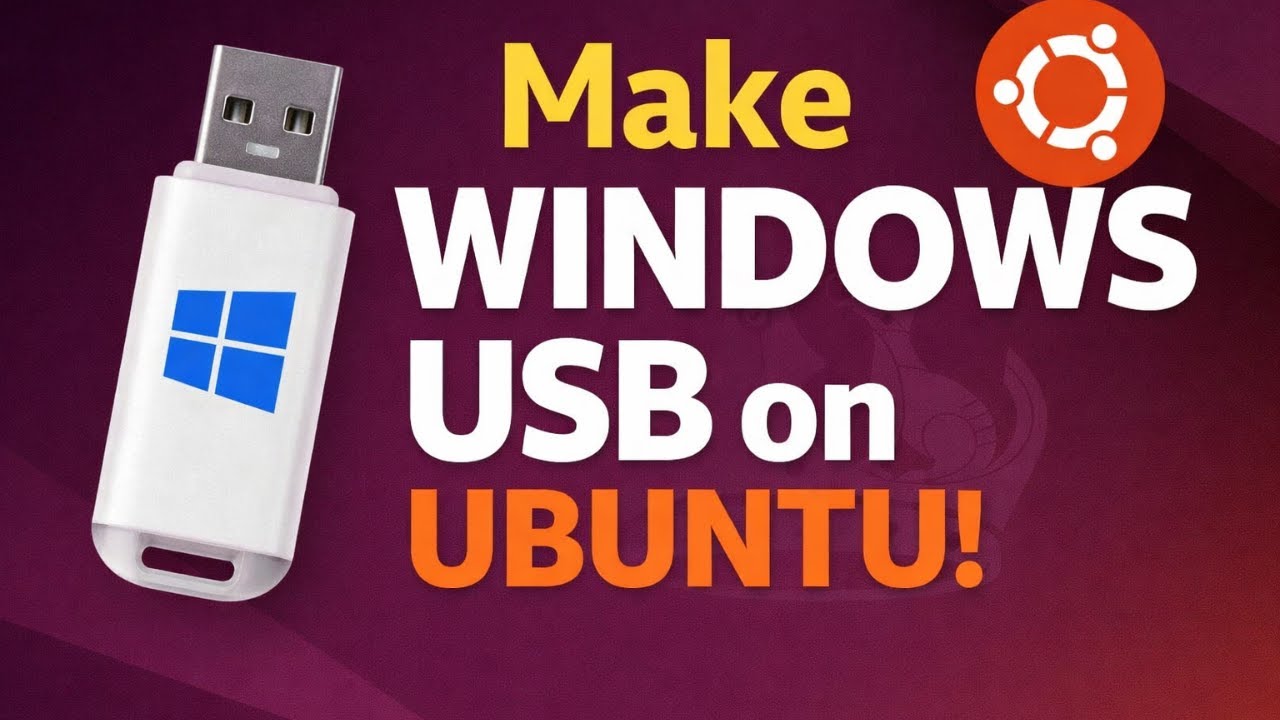 Как создать загрузочный USB-накопитель с Windows на Ubuntu 24.04