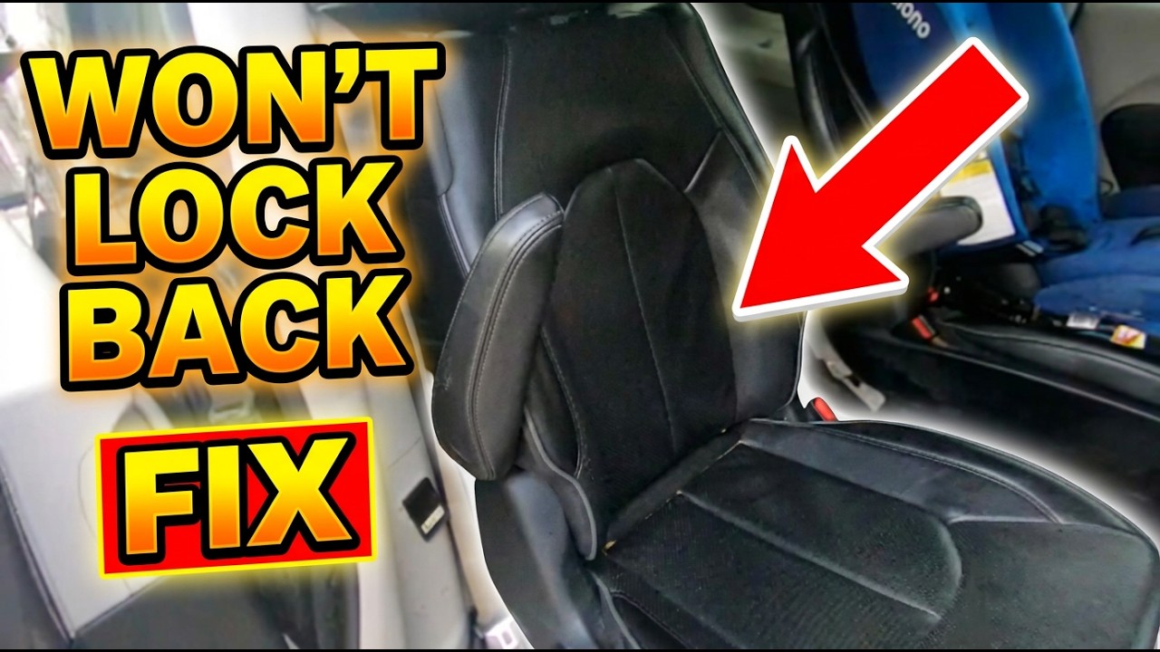 Chrysler Pacifica Hybrid / Voyager Middle Seat Won't Lock Back Upright FIX!