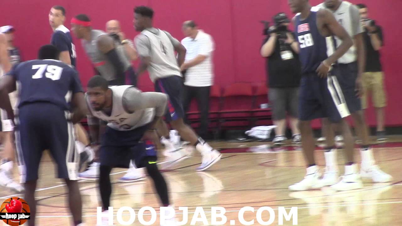 Kevin Durant,Kyrie Irving,Carmelo Anthony,Klay Thompson.USA Basketball Competitive Scrimmage.