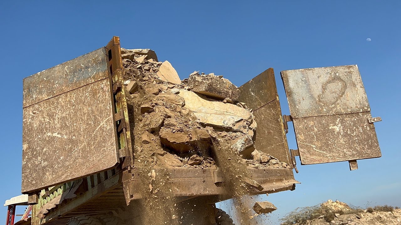 Unstoppable Rock Crusher: Smashing Giant Stones with Brutal Force #stonecrusher