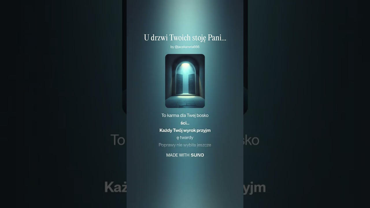 U drzwi Twoich stoję Panie.