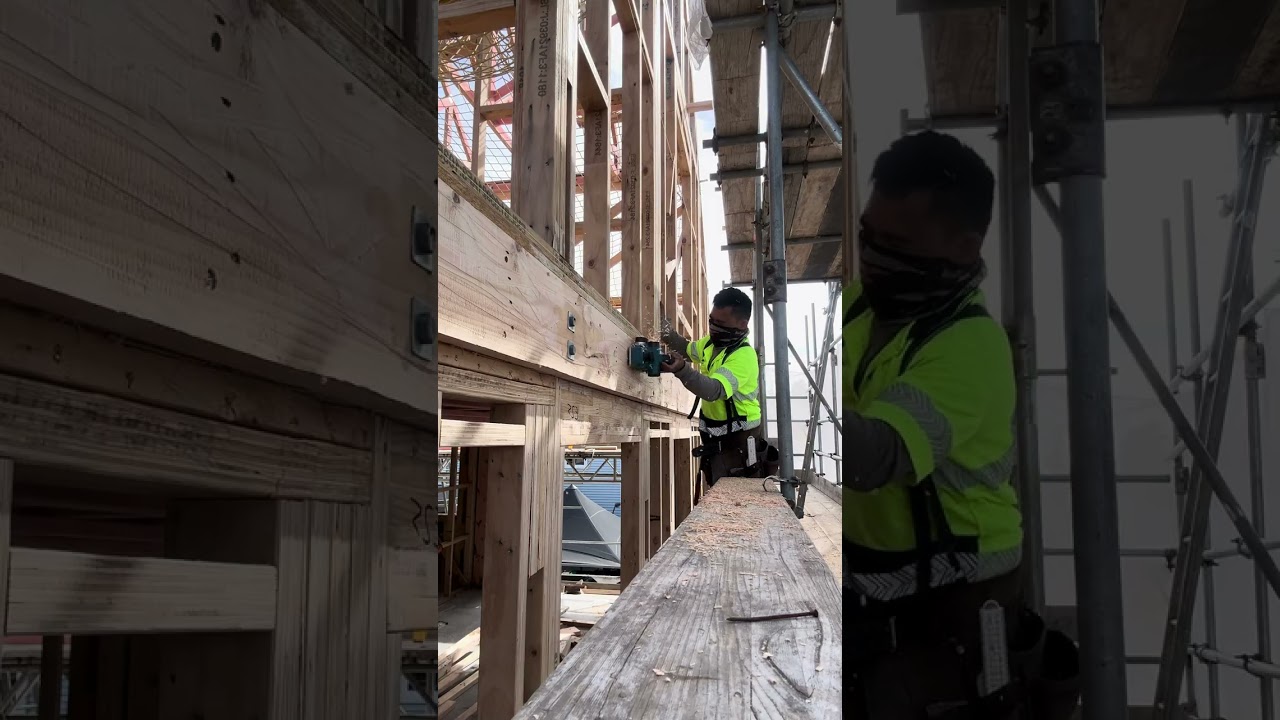 Straightening  timber frame ,stods ,beam