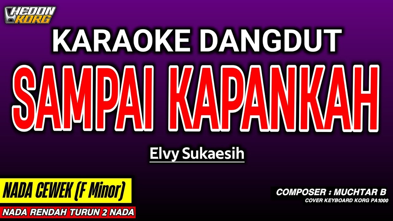 SAMPAI KAPANKAH KARAOKE DANGDUT - ELVY SUKAESIH