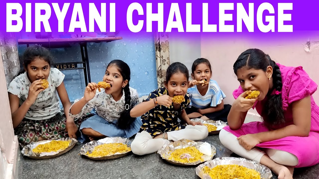 BIRYANI CHALLENGE || ఎవరు గెలిచారో చుడండి || Rider mallesh girls biryani challenge