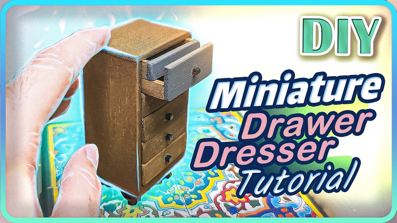 DIY Miniature Drawer Dresser | making a Miniature Drawer Dresser for the Dollhouse