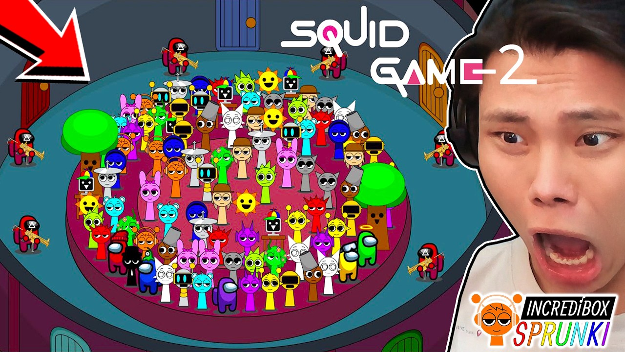 SQUID GAME + SPRUNKI + AMONG US🍴🦑🌈JAYGRAY BẤT ỔN VÌ INCREDIBOX SPRUNKI THAM GIA TRÒ CHƠI CON MỰC P2
