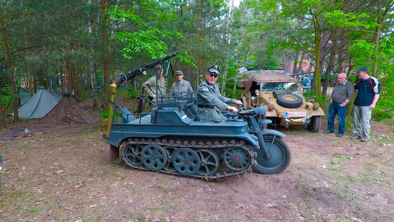 NSU Kettenkrad Steppenwolf VW Kübelwagen Typ 82 Wehrmacht Garnisonschau Jüterbog 2018 Altes Lager