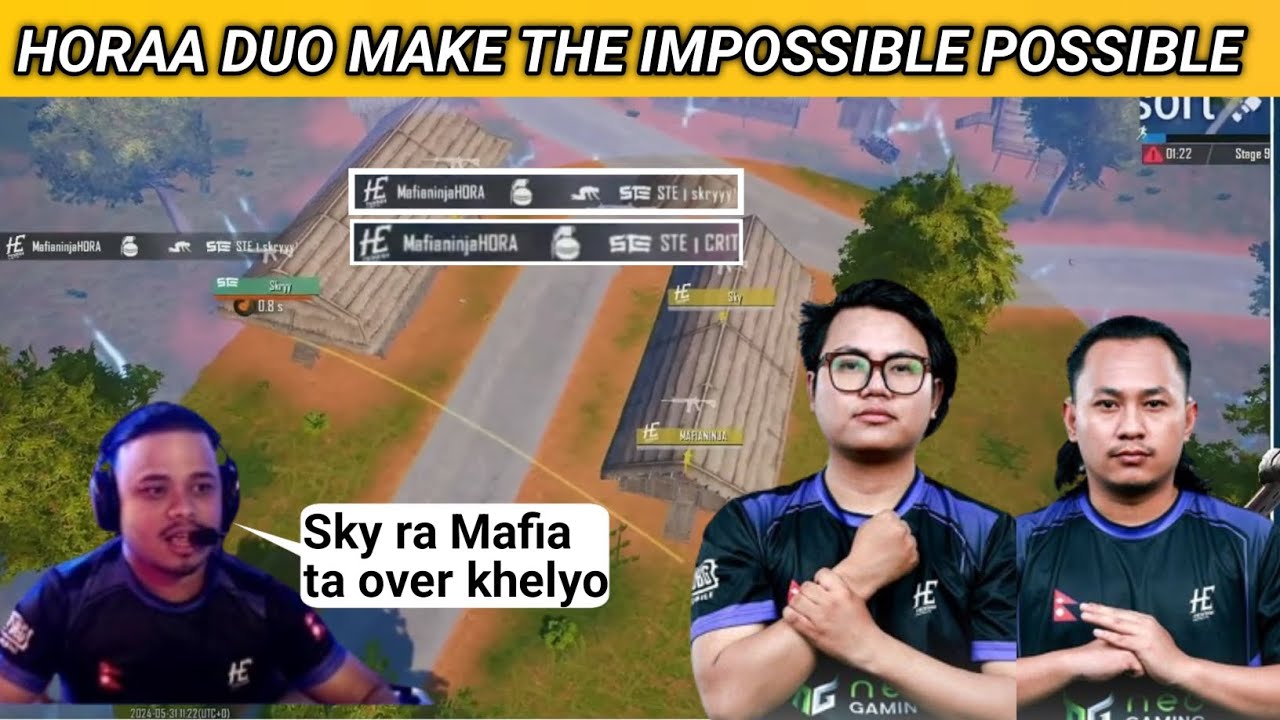 HORAA MAFIANINJA AND SKY DUO DOMINATION ||SKY MVP 8 kills|| CR7 HORAA REACTION🔥