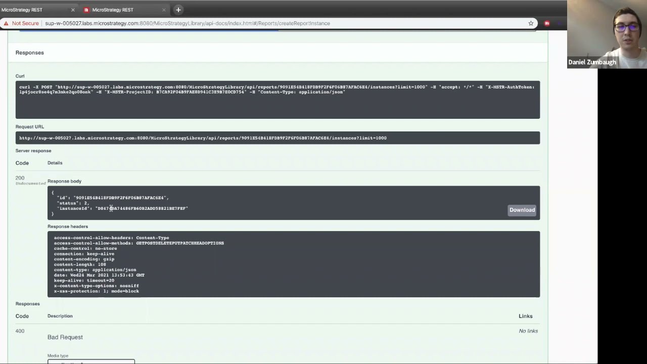 How to use the MicroStrategy REST API Explorer