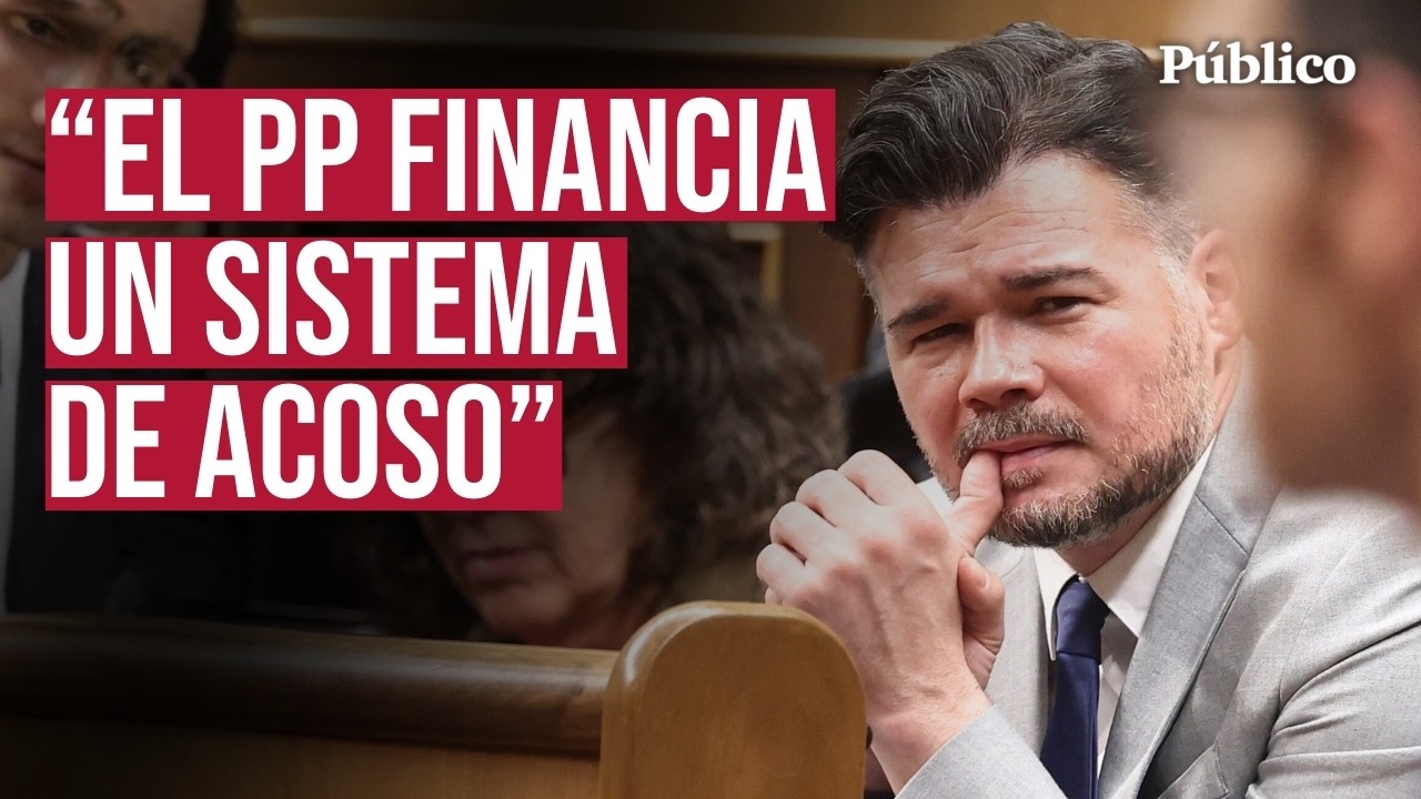 Rufián se encara con el PP y defiende a Santaolalla: 