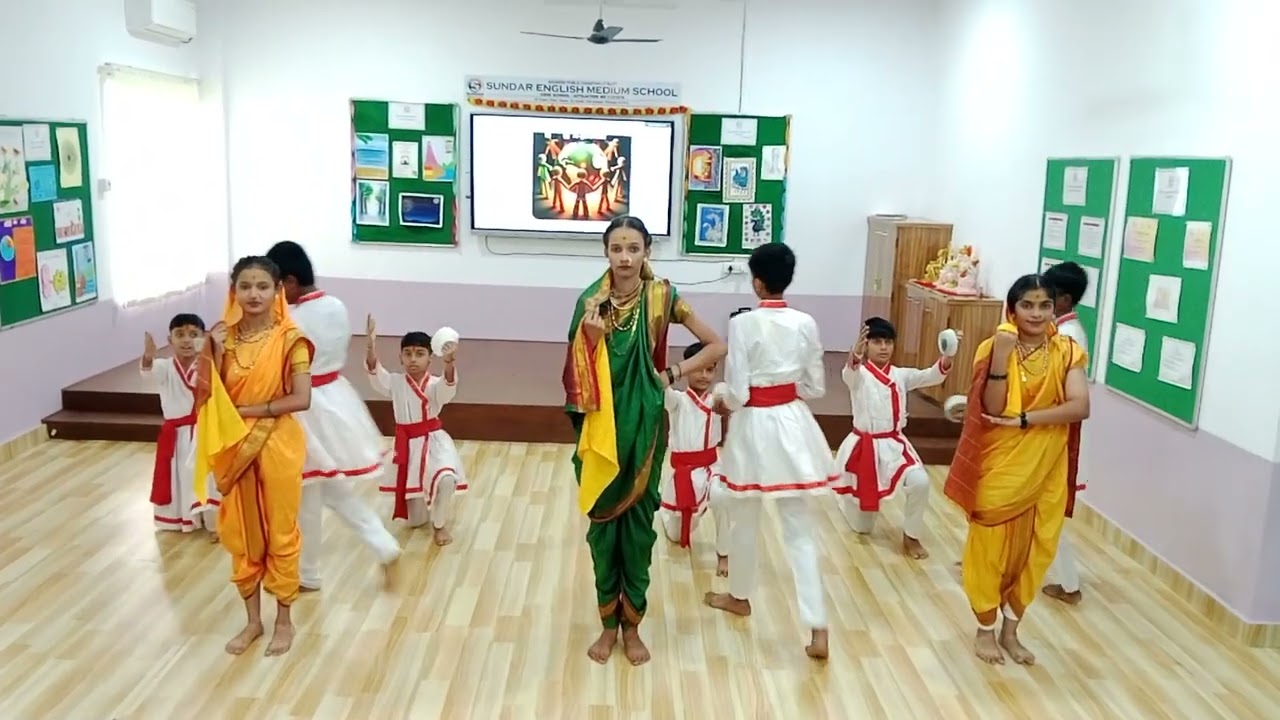 Sundar English Medium School Dance Girls & Boys   - Folk Dance -13-18 years #Jhankriti2025