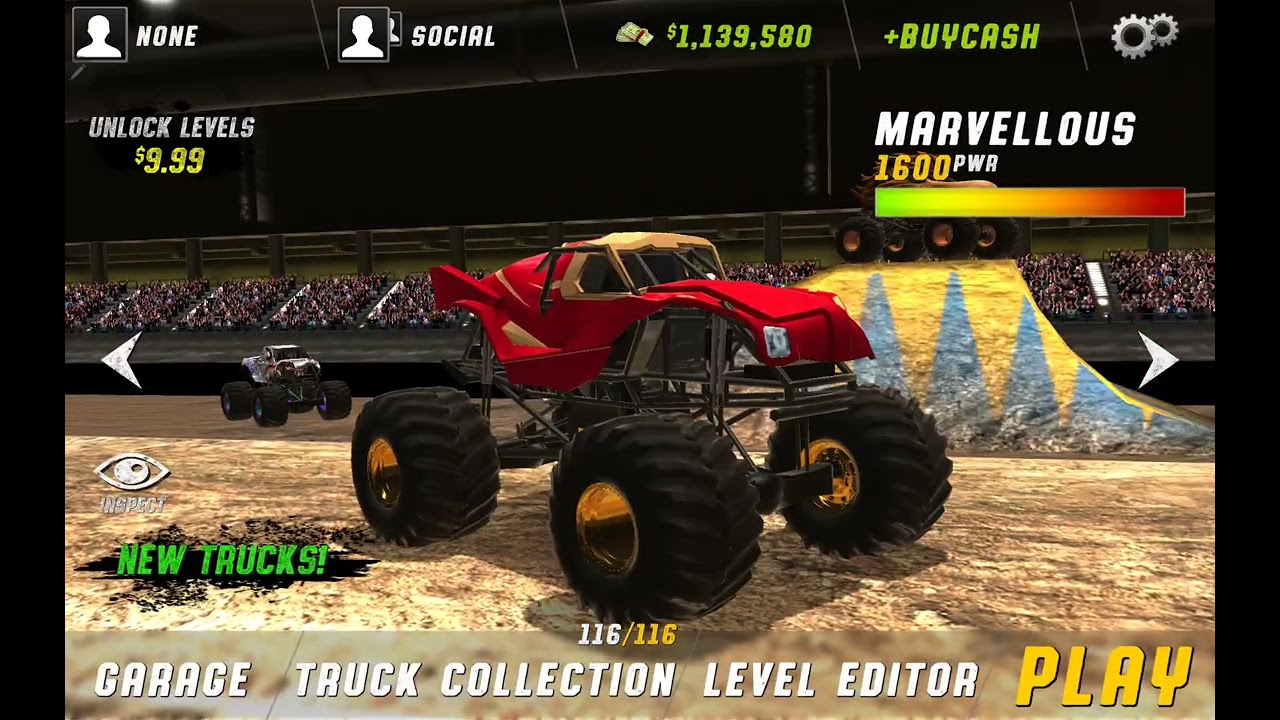 Monster truck destruction freestyle with total chaos, son of grim, and godzilla!