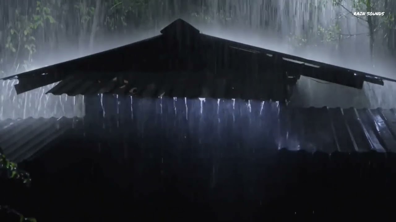 Relaksasi Suara Hujan Deras Dan Gemuruh Petir, Cara Mengatasi Susah Tidur / Insomnia || Rain Sounds