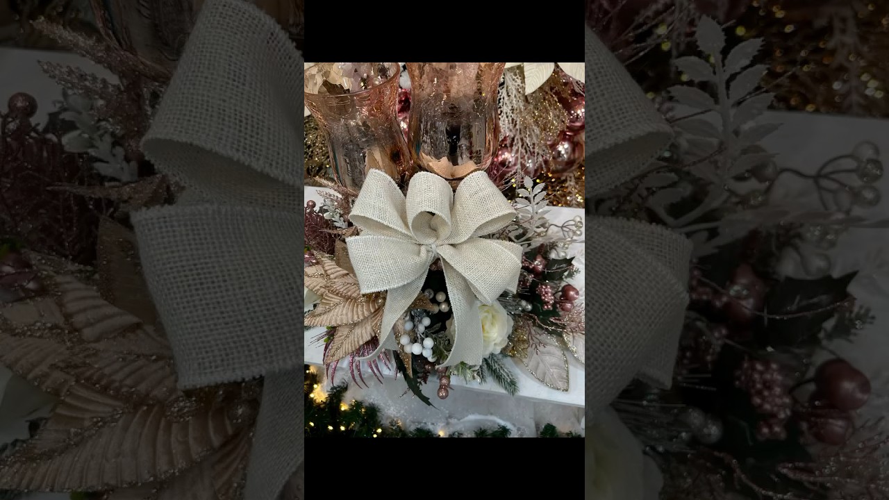 Tutorial lazo navide&ntilde;o con cinta yute 🎀 #navidad #christmascrafts #christmas #tutorial #diy