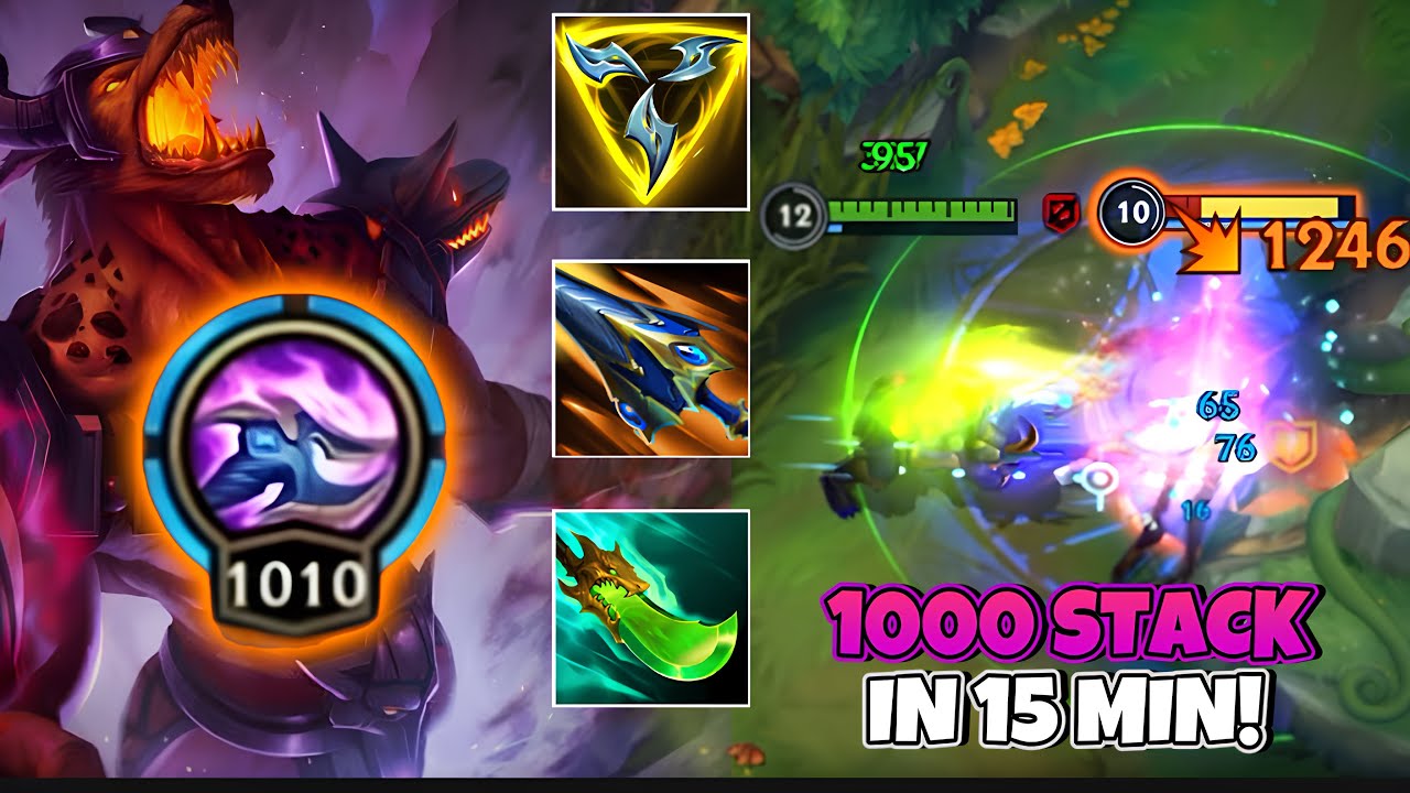 I MADE 1000 STACKS IN 15 MIN WITH CDR BUILD NASUS! WILD RIFT (RUNES & BUILD)