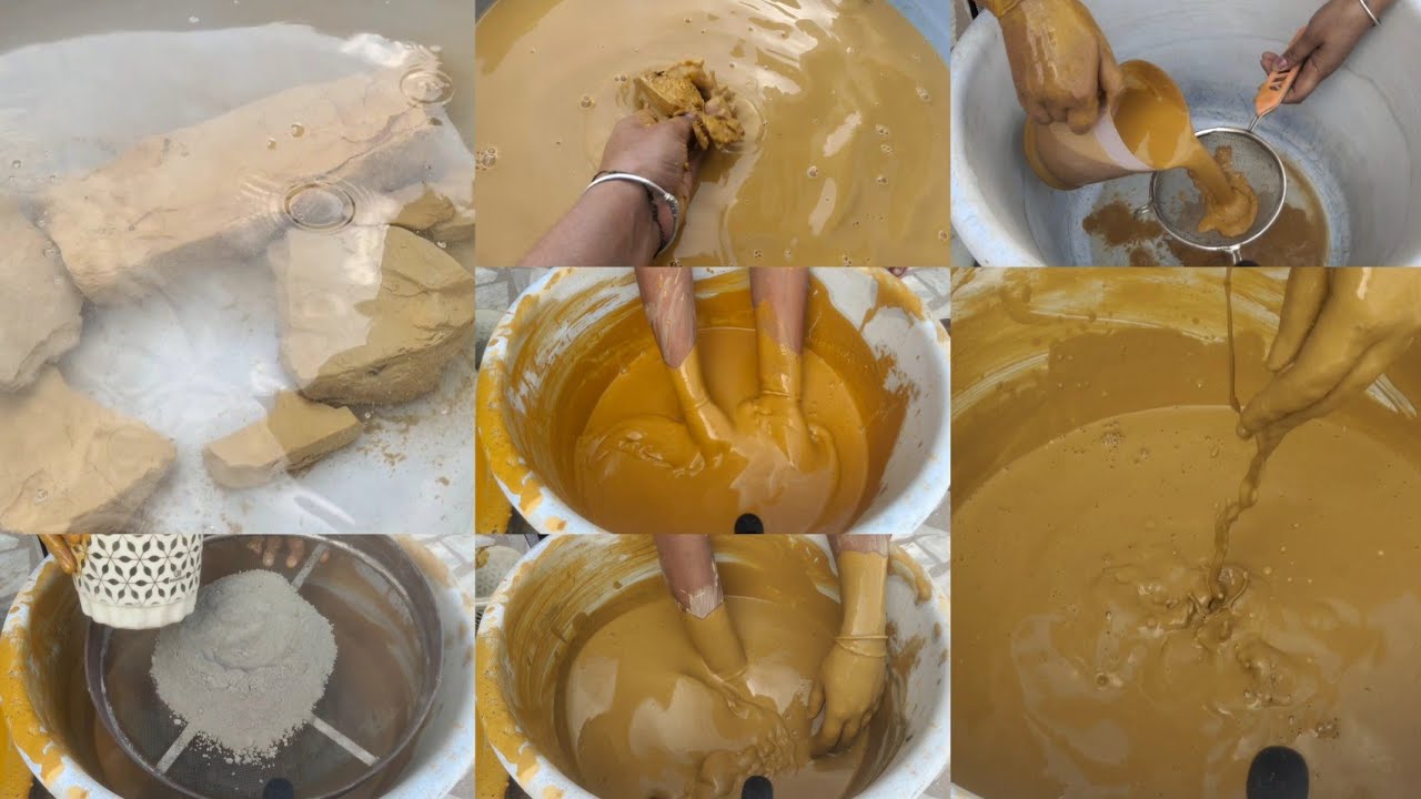How i prepare multani mitti texture/ Multani mitti tutorial / Asmr
