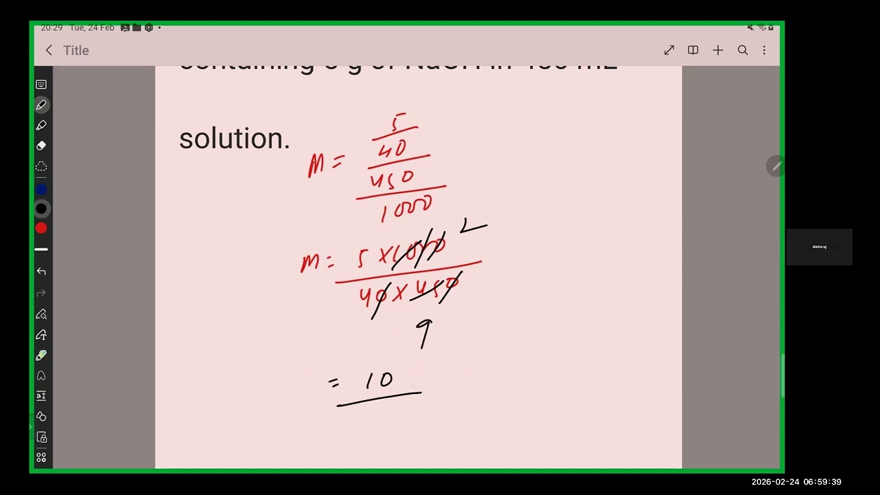 problems on molarity