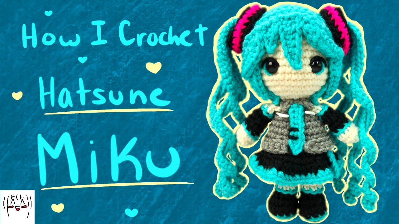 Hatsune Miku amigurumi crochet doll time-lapse