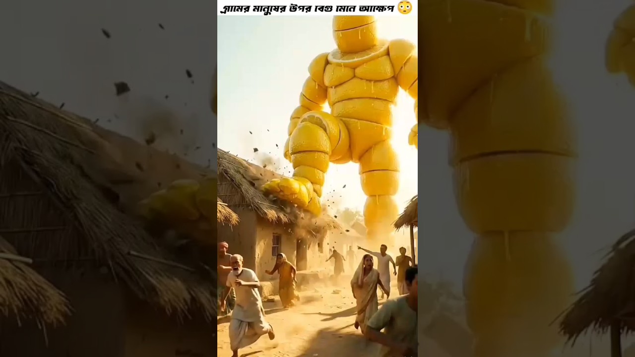 Lemon Man vs Banana Baba 🍋🍌 | Giant Fruit Monster Attacks Village