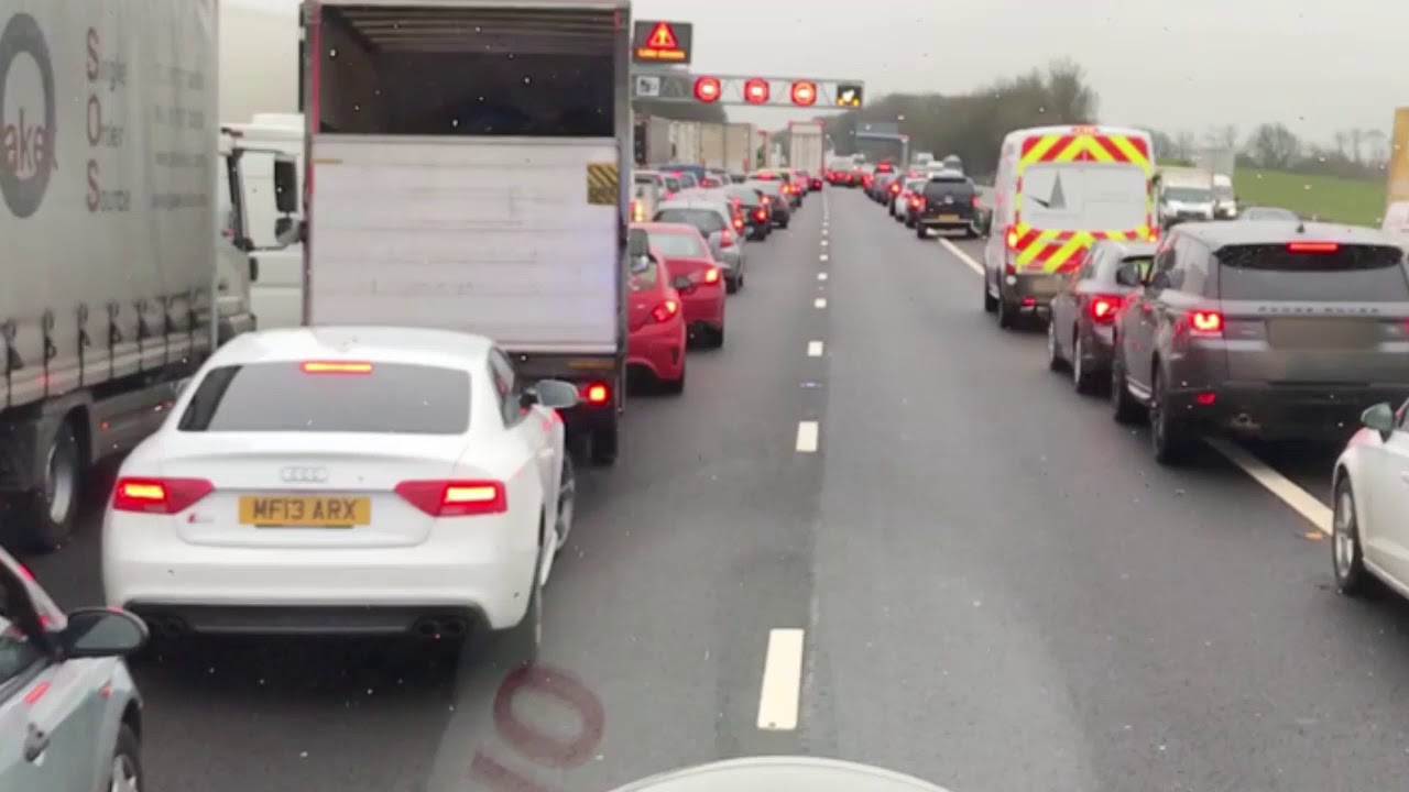 Plea to motorists after fire engine held up on smart motorway in Northamptonshire
