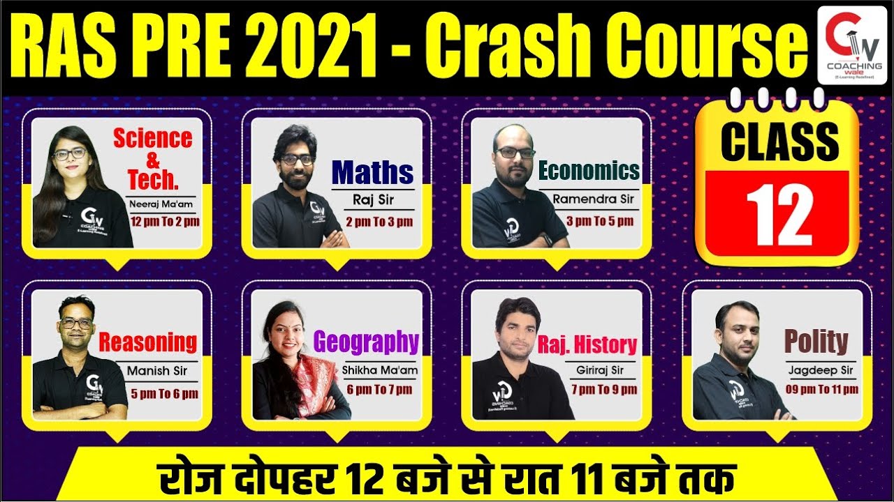 RAS PRE 2021 | 🔥 Marathon Class For RAS PRE Exam 🔥| RAS PRE Crash Course | By Coaching Wale