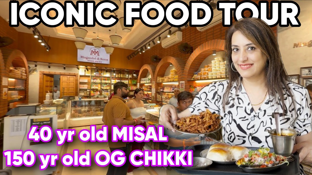 Spicy tari with Crunchy Misal for + Oldest Chikki Shop Since 1880 | Iconic Food Spots