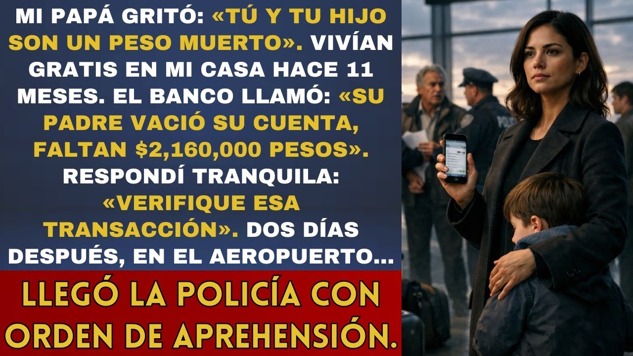Mi papá: 'Tú y tu hijo son un peso muerto' El banco: 'Su padre vació su cuenta, faltan $2,160,000'