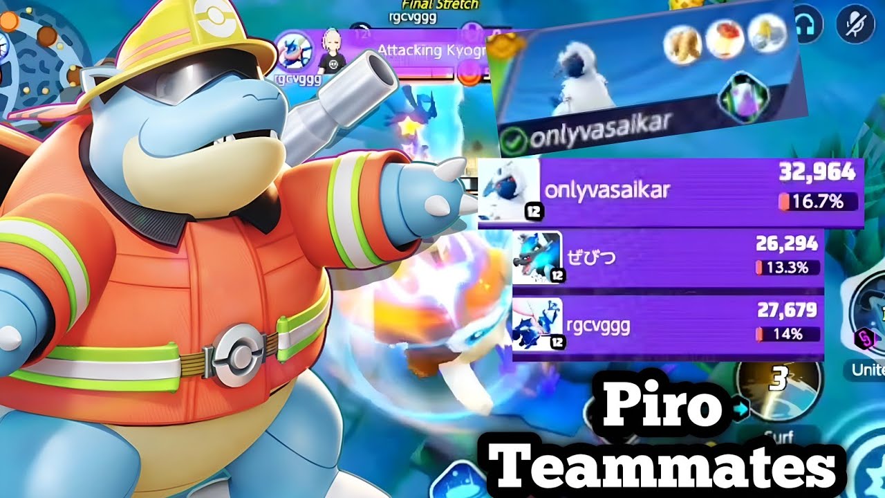 Opponent Blastoise Is Better Than Me 💀 | Blastoise Gameplay | Pokemon Unite