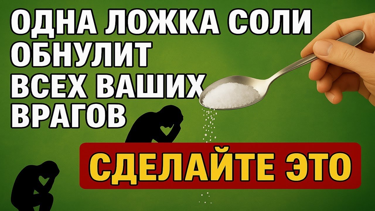 Одна ложка соли &mdash; и враги исчезают! Сильный обряд, который сразу возвращает зло назад