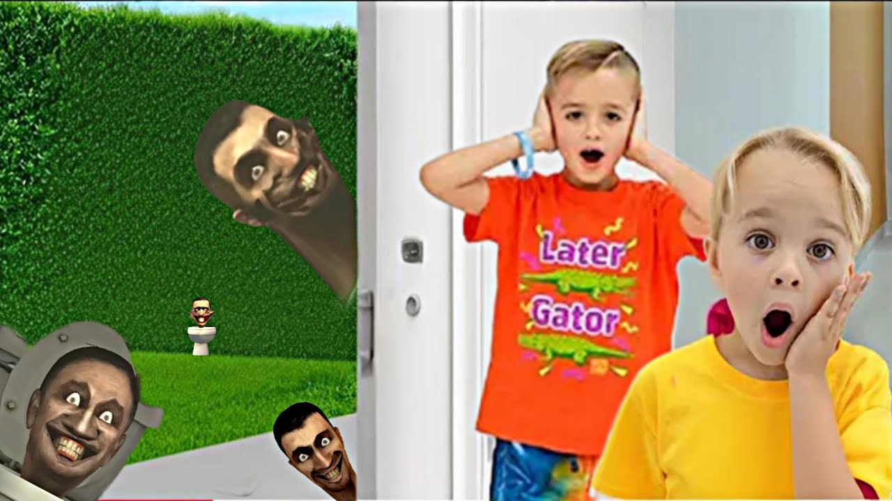 Vlad and Chris 24 Hours in Christian Room With skibidi toilet | funny logo effect by skibidi 