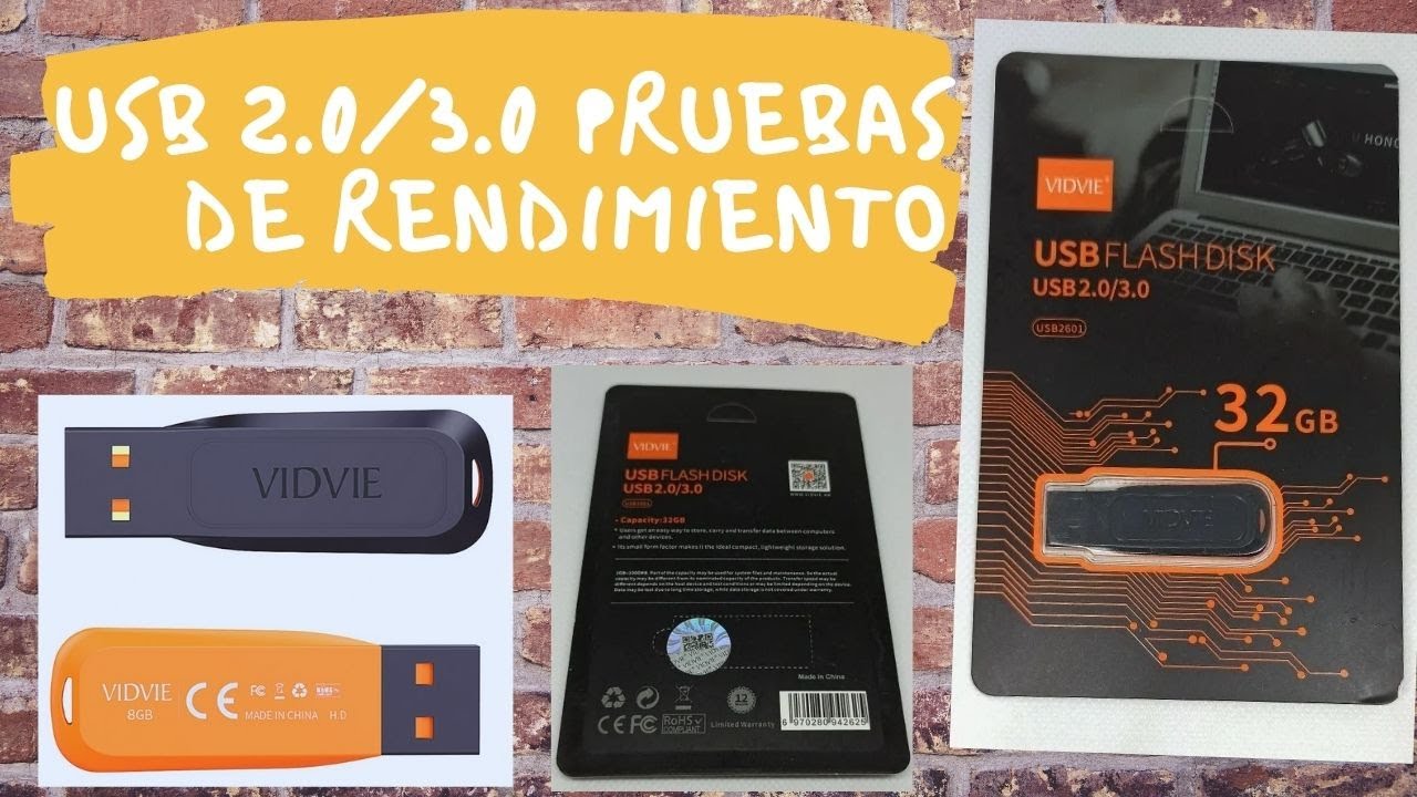 #VIDVIE USB Flash Disk 2.0/3.0 pruebas de rendimiento