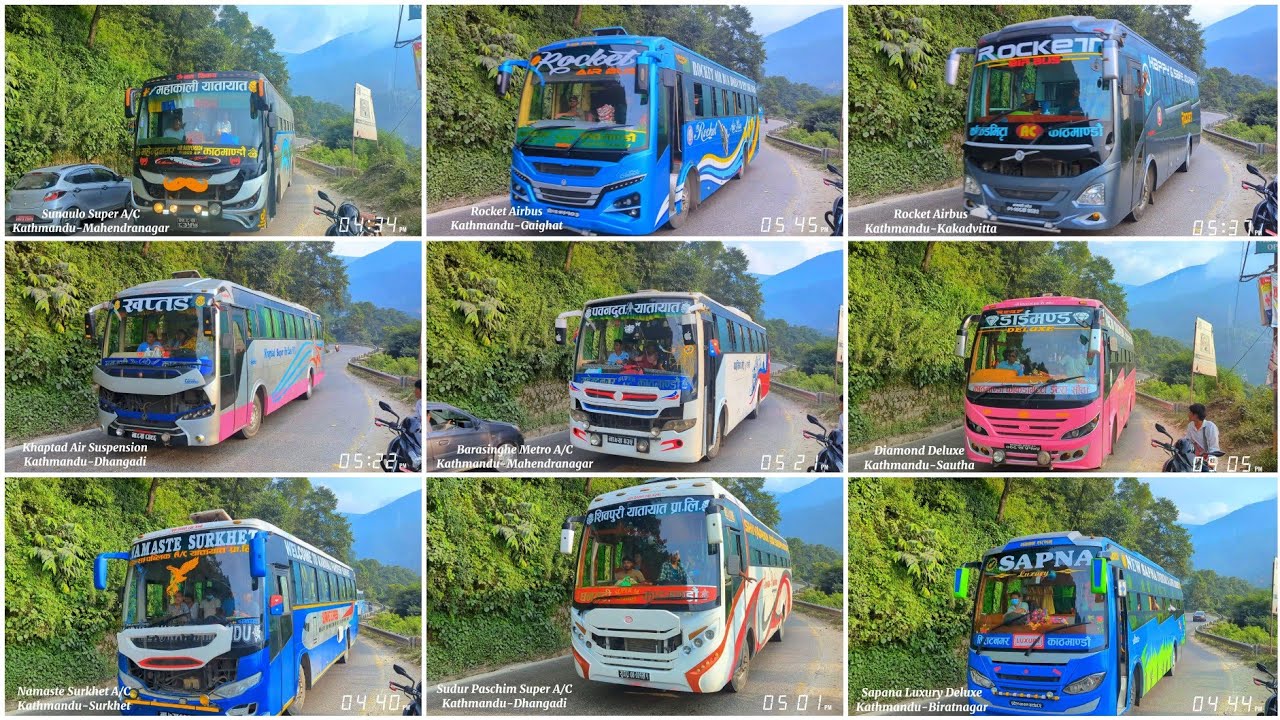 Kathmandu to Surkhet, Dhangadi, Kakadvitta, Bhairahawa, Mahendranagar night buses spotting