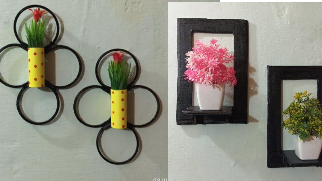 Cardboard and waste bangles wall decor | DIY craft with sonam |